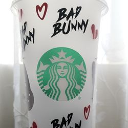 Bad Bunny Custom Starbucks Cup