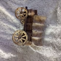Antique coasters and collectible wagon decor