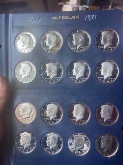 Kennedy Proof set 1973 through 1989 ( 74,75,76,77,78, 79, 80,81,82,83,84, 85, 86, 87, 88, 89)deep cameo ms70