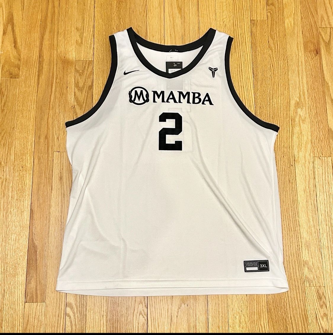 Nike Mambacita Basketball Jersey Gigi Bryant Kobe White Size 3XL XXXL 