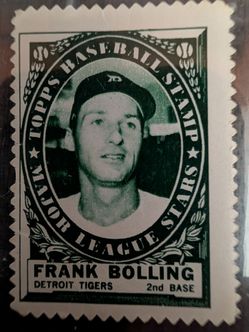 1961 & 1962 Vintage Baseball Stamps