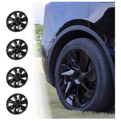 New! Wheel Cover 19” For Tesla Y 2021-2024 Glossy Black