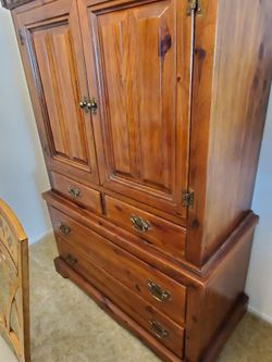 FREE Link -Taylor Solid Wood Vintage Armoire - p/u Lake Murray area