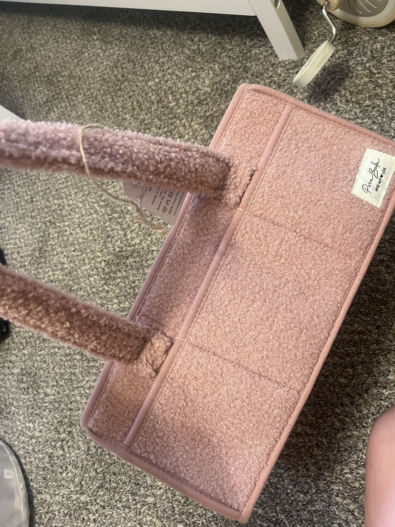 Teddy Pink Diaper Caddy