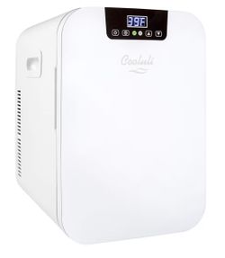 Cooluli 20 Liter Mini Fridge with Temperature Control - White Thermoelectric Cooler and Warmer for Bedroom, Office, Car, Dorm