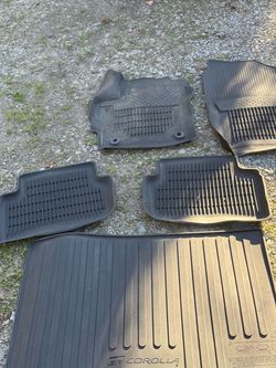 GR Corolla all weather mats including trunk mat.