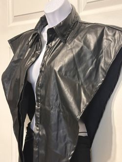 Women’s Fax Leather Shirt/ Blouse 