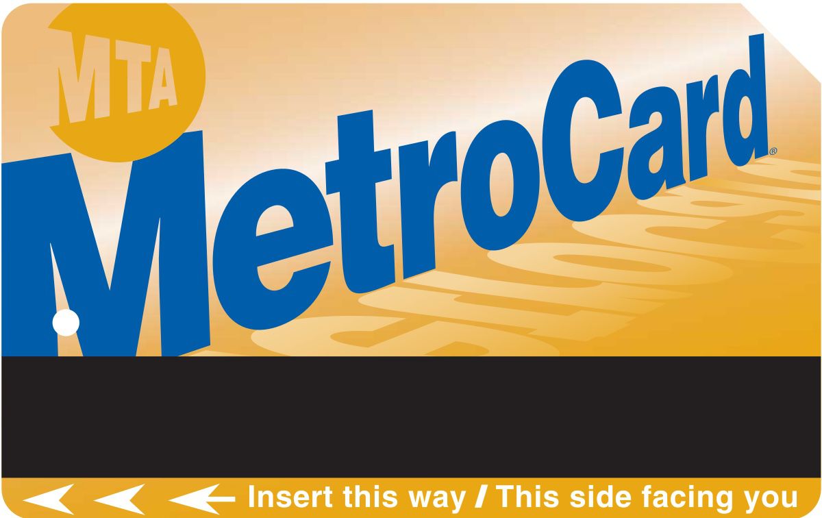 Monthly metro card with receipts