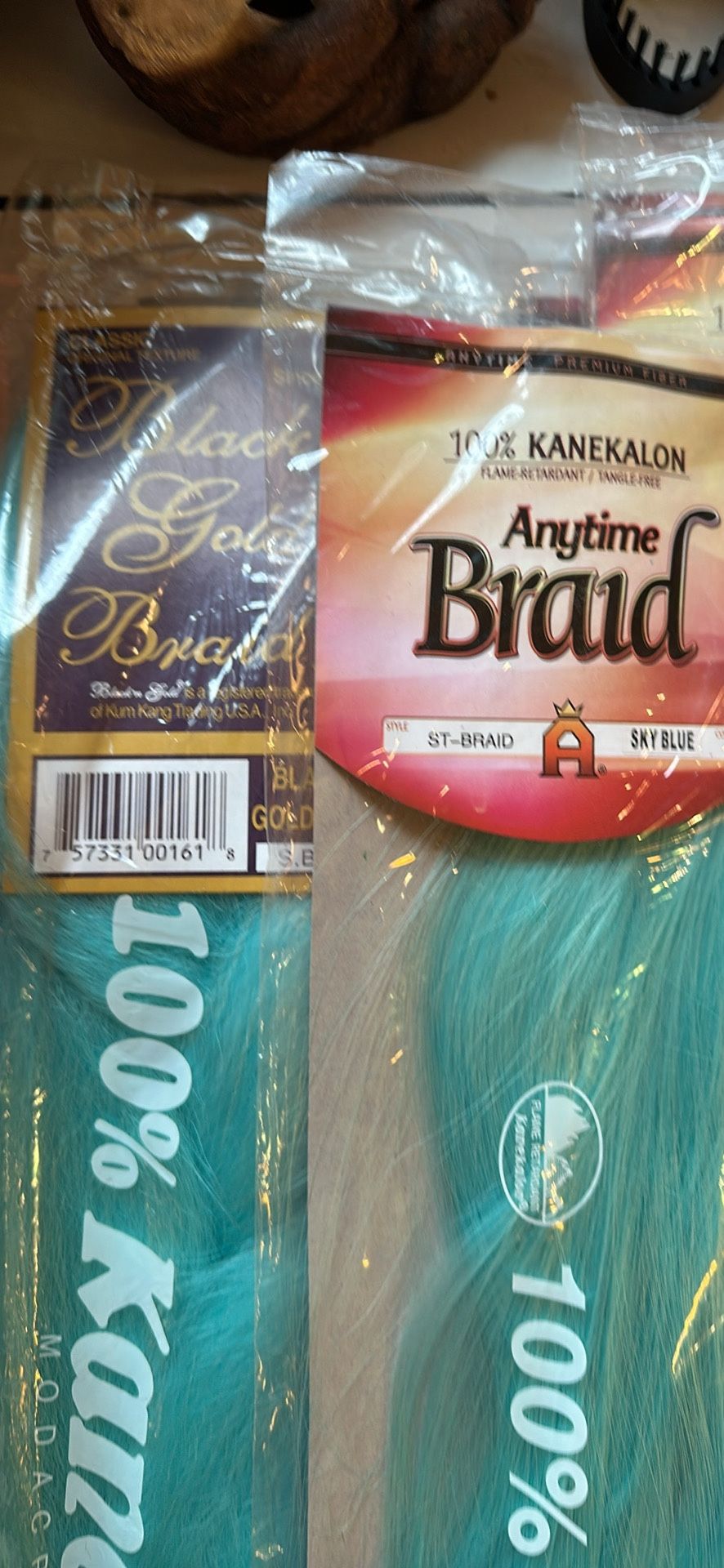 Kanelalon fiber 22 assorted packs magenta, teal, black, white. Wave and straight. 