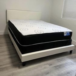 Brand New Queen Bed Frame with Mattress / Cama Queen con Colchon Nuevos a Estrenar … Fast 🛻