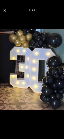 Light Up Number 30 For Sale (Foamboard)