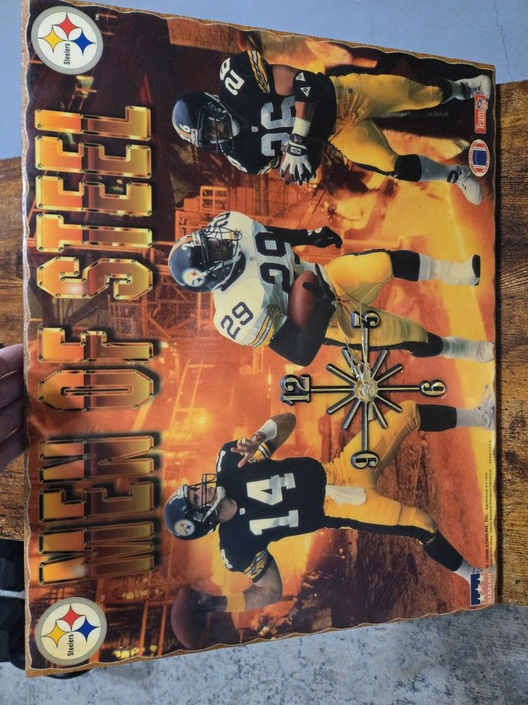 Vintage Pittsburgh Steelers Clock