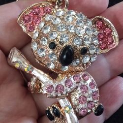 Large Betsy Johnson Koala Bear Necklace
