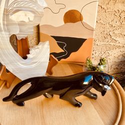 Vintage Onyx Panther Figure