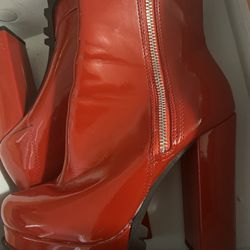 Shine Red Boots 