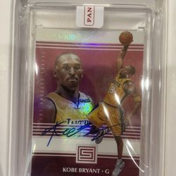 Kobe Bryant On Card Autographed Panini Card