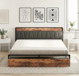 King Frame with drawers & outlets