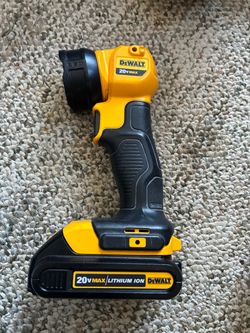 20 V Dewalt flashlight with battery