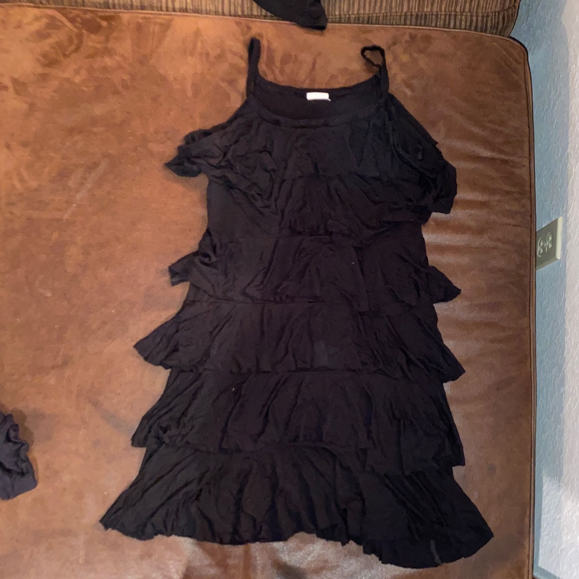Ruffle Black Dress
