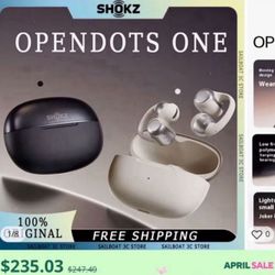 Shokz OpenDots ONE E310 Wireless Earphone Titanium Dynamic Dolby Audio AI Noise Reduction Bluetooth 5.4 Custom Ear Clip Earbuds