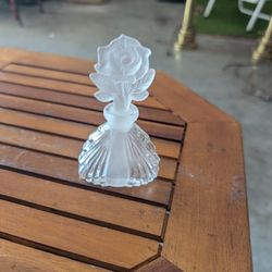 Vintage Satin Rose Perfume Bottle 