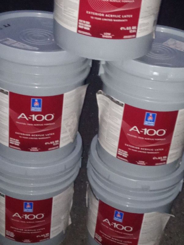 25 Gallons Of Sherwin Williams Exterior A100 Paint