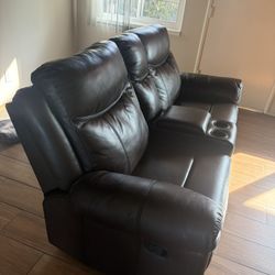 Brown Leather Recliner  