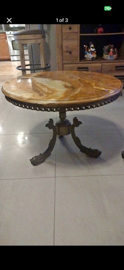 Marble round side table