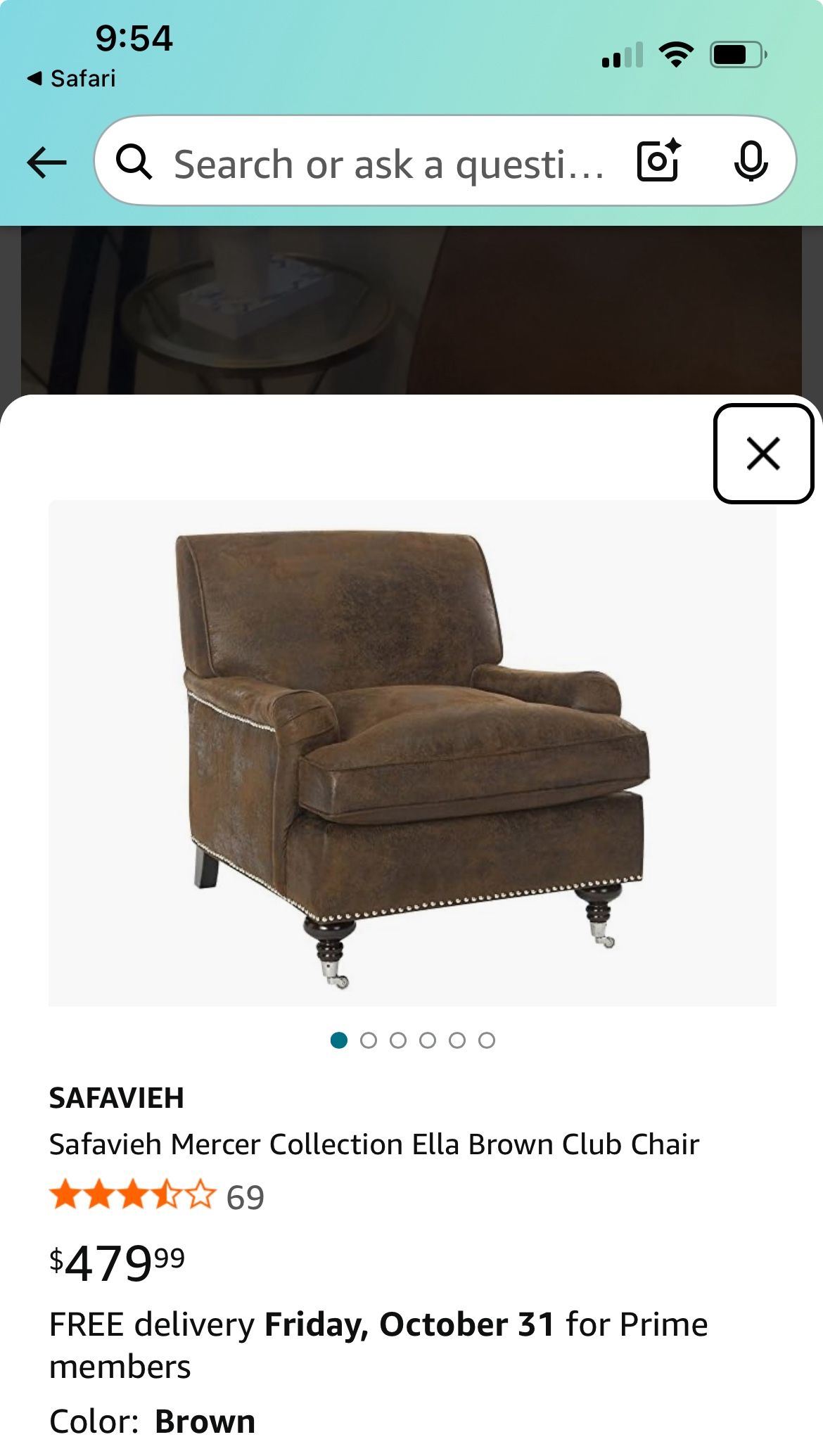 Brown Accent Chair