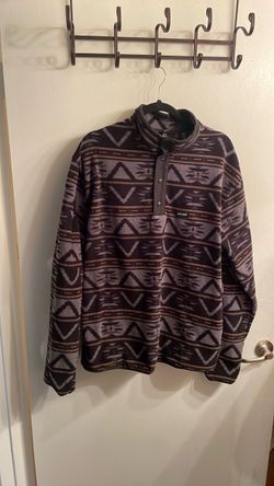 Volcom Fleece Pullover Snap Neck Sweatshirt