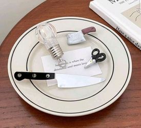 Funny Simulation Scissors Light Bulb Hairpin Hair Accessories
