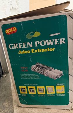 Green Power Gold Twin Gear Juice Extractor (GP-E1503) – $120, cash only