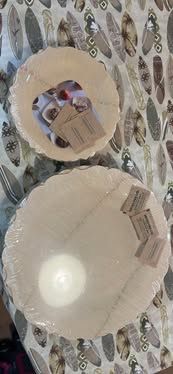 Bambú compostable 7” & 11” fancy edge plates