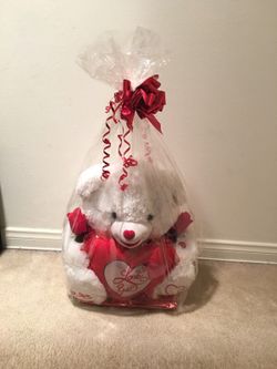 Huge Valentine white Teddy bear