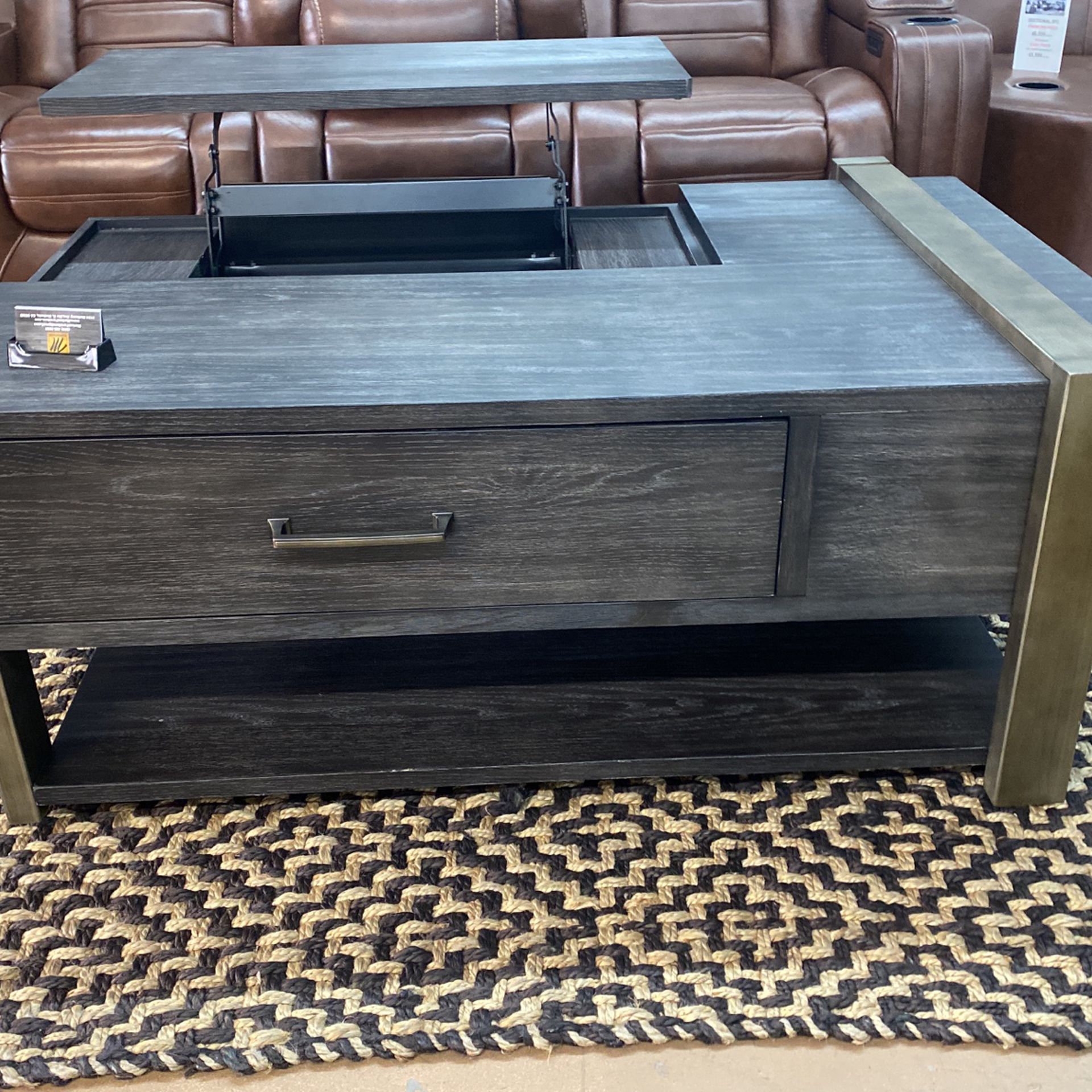 Lift Coffee Table With Storage And Shelves 