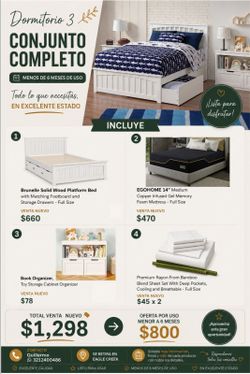 Juego Dormitorio Full Size