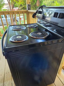 Black Electric Coil Range Stove