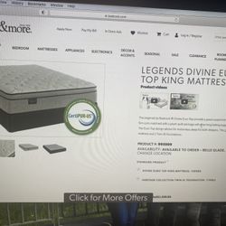 King Size Pillow Top Mattress And Box Springs