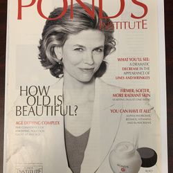 Vintage 1996 Pond's Institute How Old is Beautiful Lines Wrinkles Radiant Skin E7 Magazine Ad