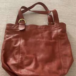 Coach all Leather Tote Bag