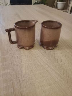 Vintage Frankoma Plainsman Creamer Sugar Set