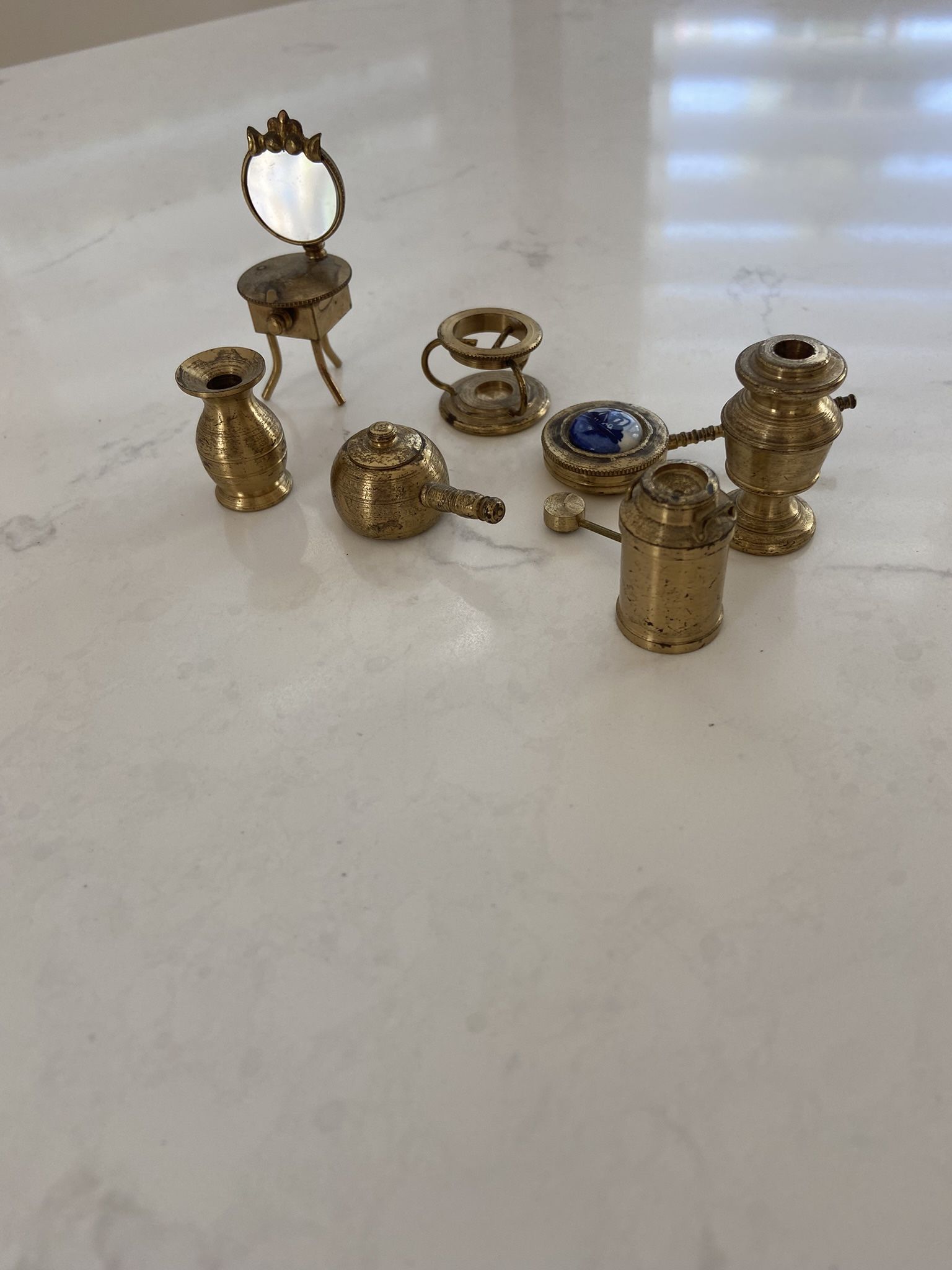 Brass Miniature Doll House Furniture