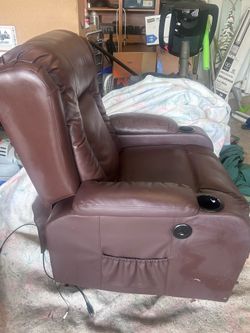 Leather lift chair