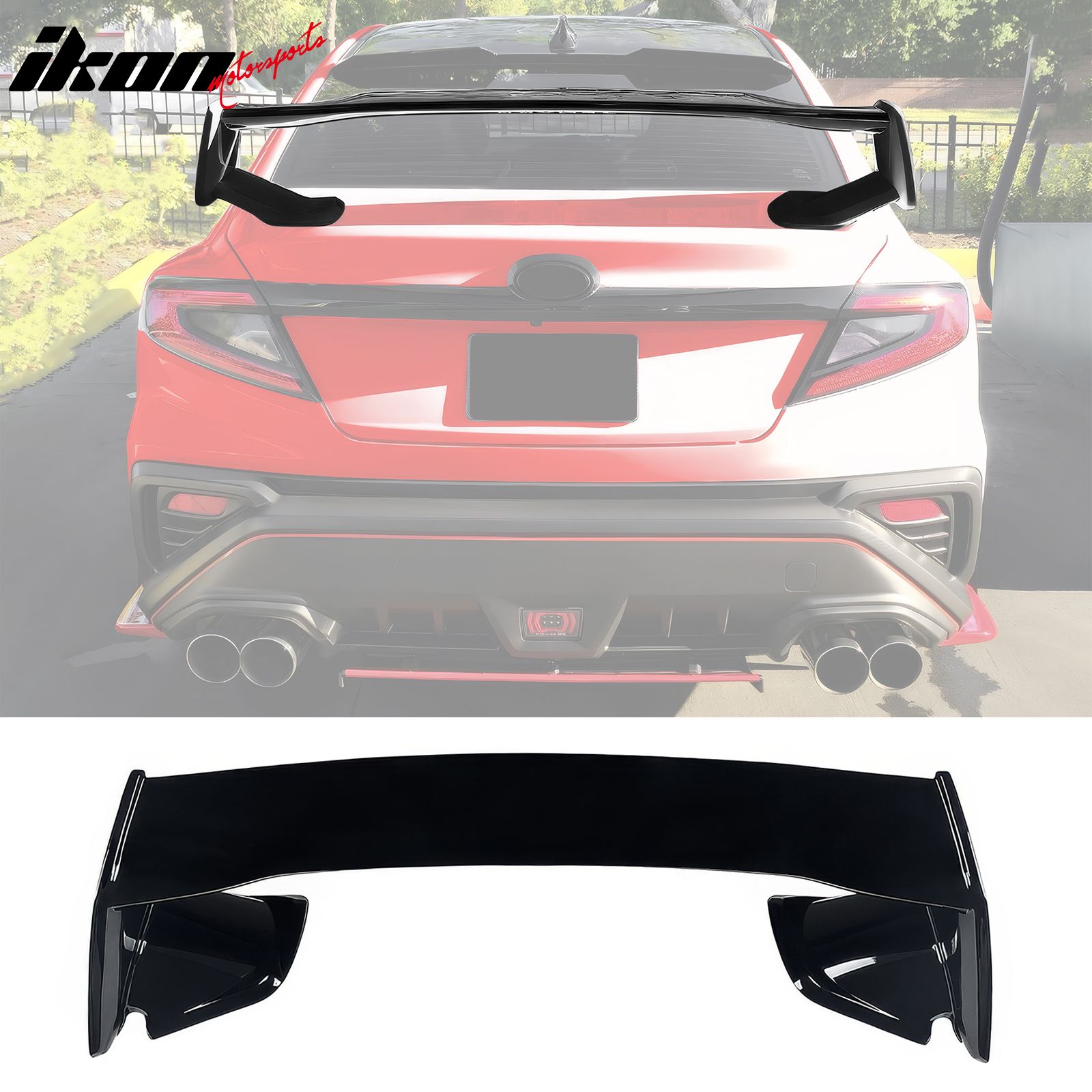 Fits 2022-2025 Subaru WRX 5th Sedan STI Style Gloss Black Rear Trunk Spoiler Wing ABS