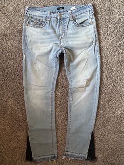 Custom Reworked True Religion Rocco Flared Denim Jeans Size 34