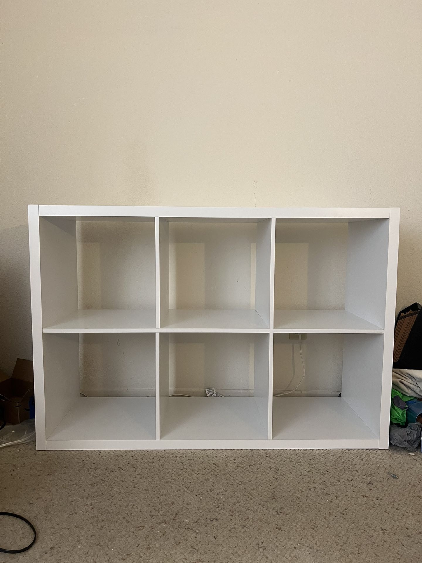 13 inch 6 cube organizer white