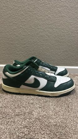 Nike Dunk Low Green and White Sneakers Size 12