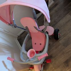 RADIO FLYER 4-IN-1 STROLL & TRIKE; PINK