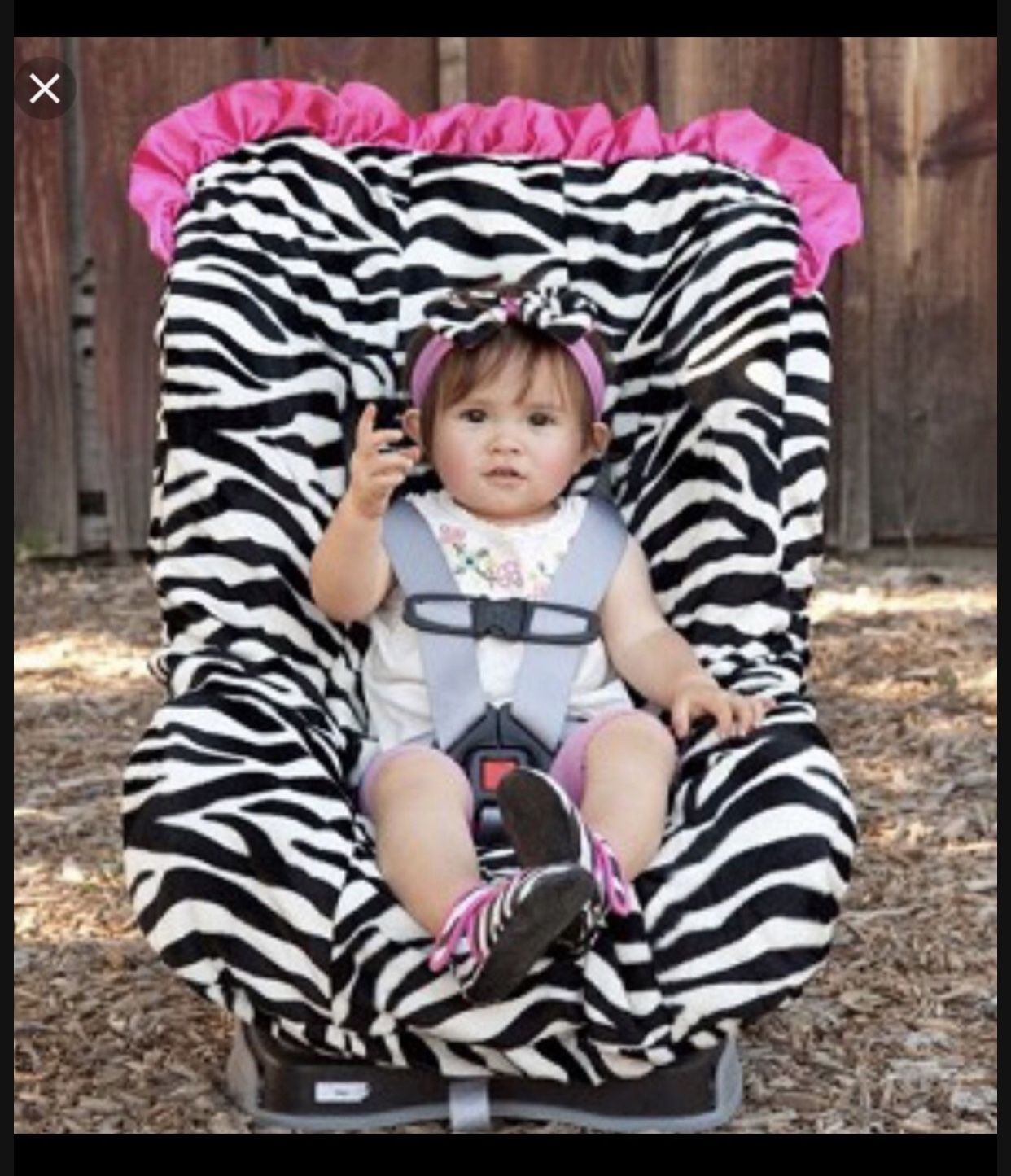 Toddler Car seat Cover Zebra Print 🌸