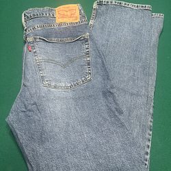 Levi's 514 Jeans Men's Size 36x32 Blue Stretch Dark Wash Denim Straight Fit